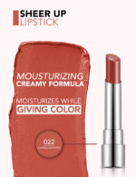 رژ لب جامد شیر آپ فلورمار Flormar Sheer Up شماره 022 رنگ Daring Whisper - Image 2