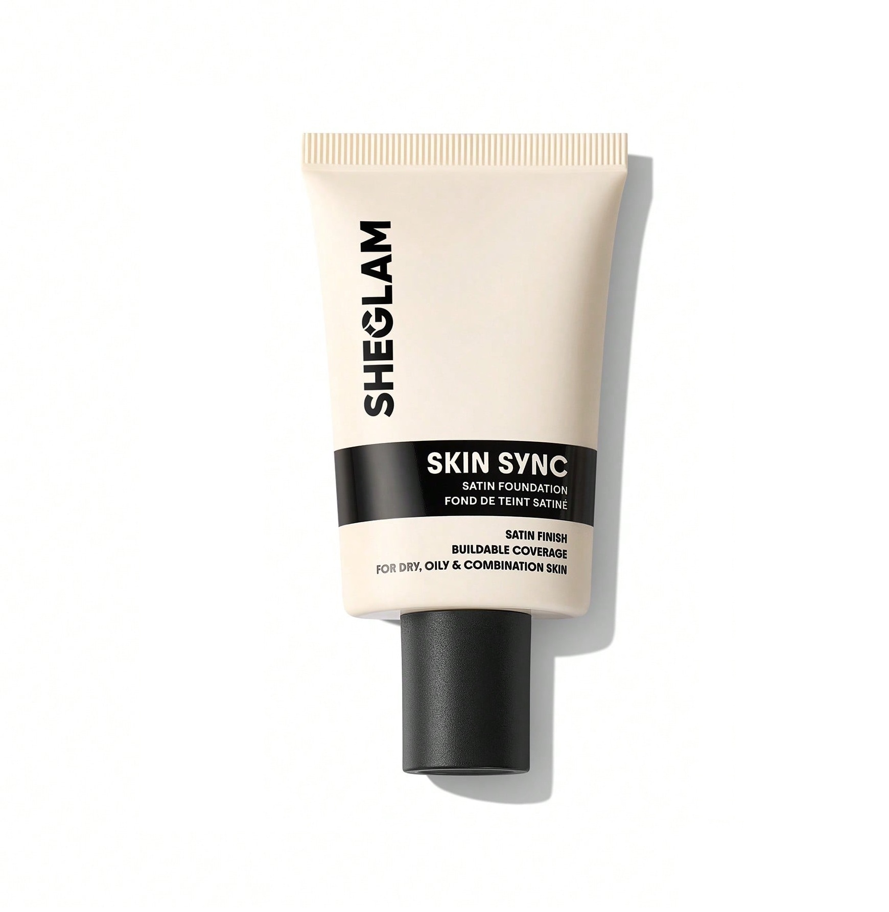 sheglam-skin-satin-foundation-shell-30-ml کرم پودر روزانه ساتین شیگلم رنگ shell حجم 30 گرمی