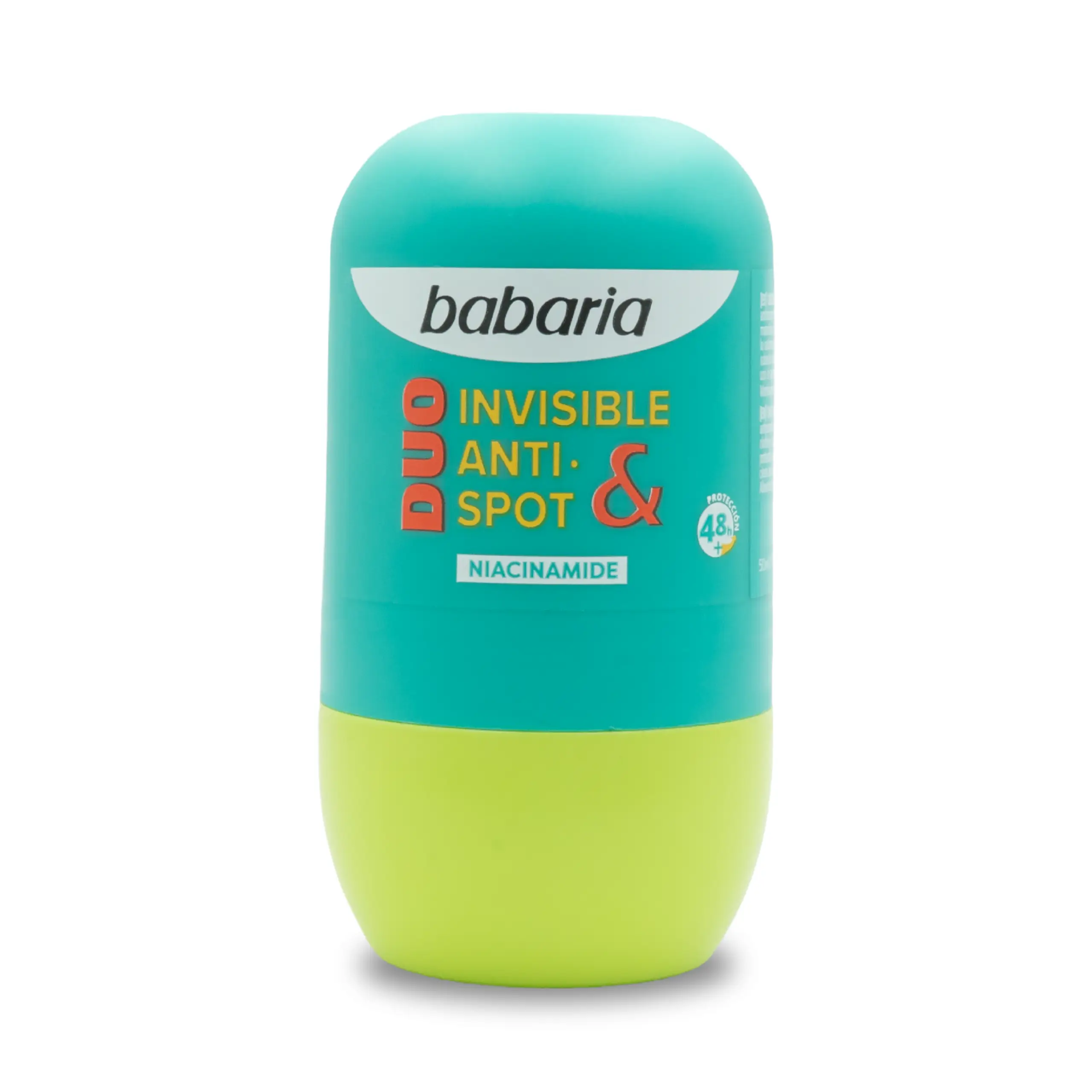 Babaria Duo Invisible Antispot S Roll-On Deodorant 50ml مام رولی ضد لک و روشن کننده باباریا Babaria مدل Duo Invisible Antispot حجم 50 میل