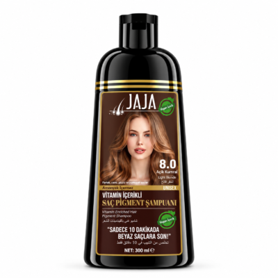 شامپو رنگ جاجا Jaja شماره 8.0 رنگ Light Blonde حجم 300 ميل