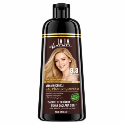 شامپو رنگ جاجا Jaja شماره 8.3 رنگ عسلى حجم 300 ميل
