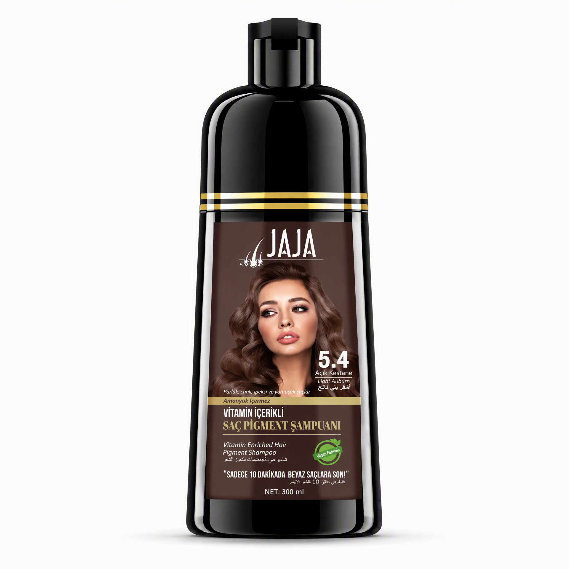 شامپو رنگ جاجا Jaja شماره 5.4 رنگ Acik Kestane حجم 300 ميل