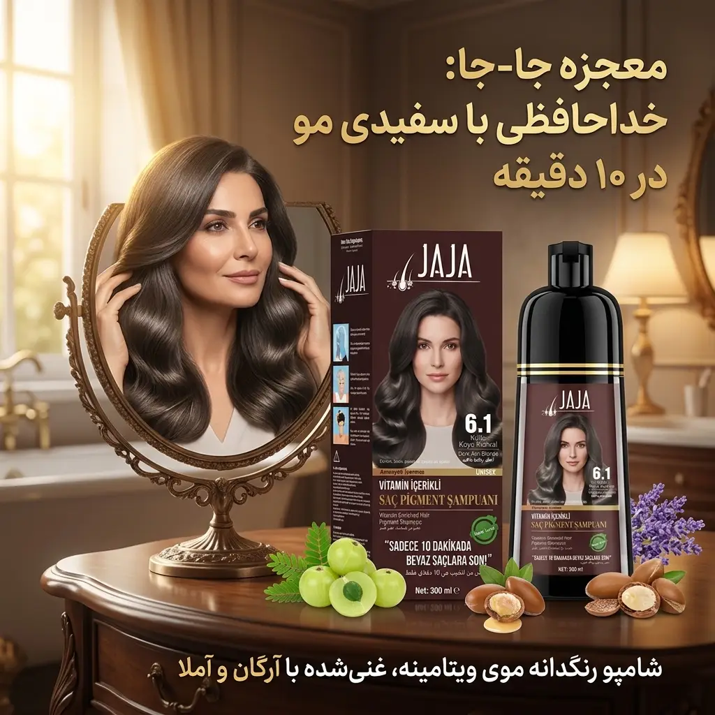 شامپو رنگ جاجا Jaja شماره 6.1 رنگ Dark Ash Blonde حجم 300 ميل