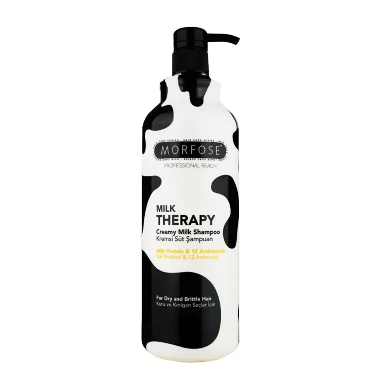 Morfose Milk Therapy Hair Shampoo 100ml (4) شامپو ترمیم کننده و تقویت کننده مورفوس Morfose مدل Milk Therapy حجم 100 میل