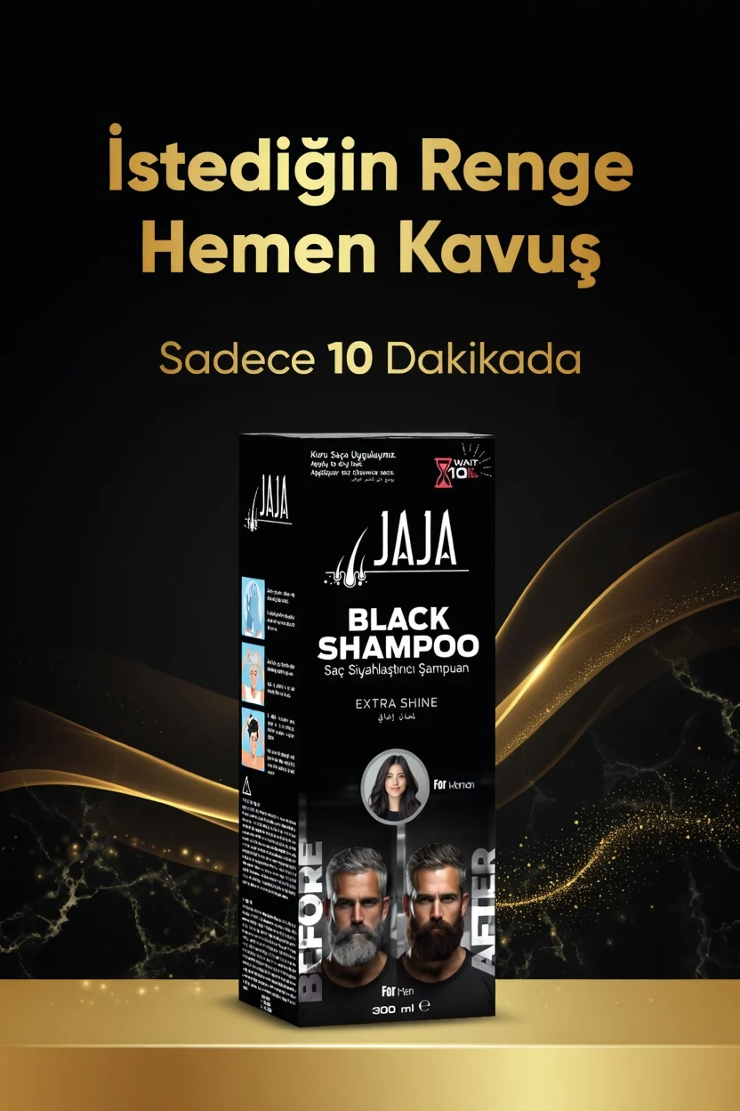 شامپو رنگ مردانه جاجا Jaja رنگ سیاه حجم 300 ميل