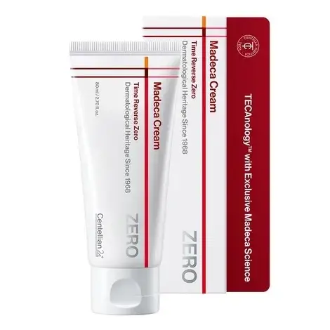 Centellian24 Madeca Cream Time Reverse Zero 80ml کرم ترمیم کننده و ضد چروک سنتلیان Centellian مدل Madeca Cream Time Reverse Zero فاقد چربی حجم 80 میل