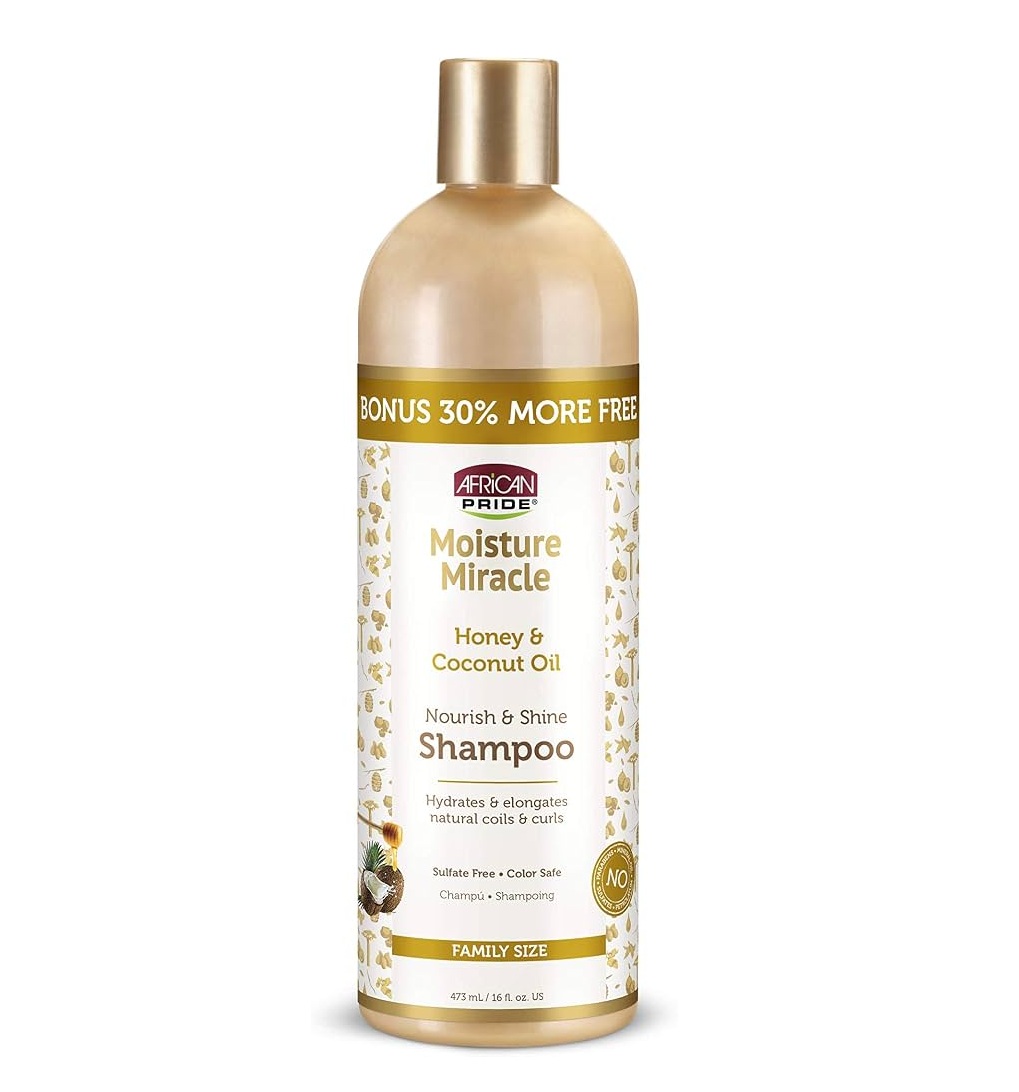 african-pride-shampoo-473-ml شامپو مرطوب کننده موهای فر افریکن پراید حجم 473 میل